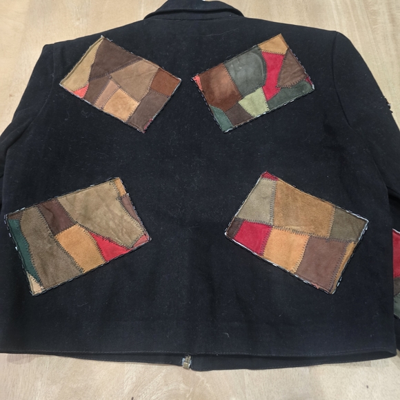 Colorful Patchwork Bomber Jacket - Picture 6 of 15
